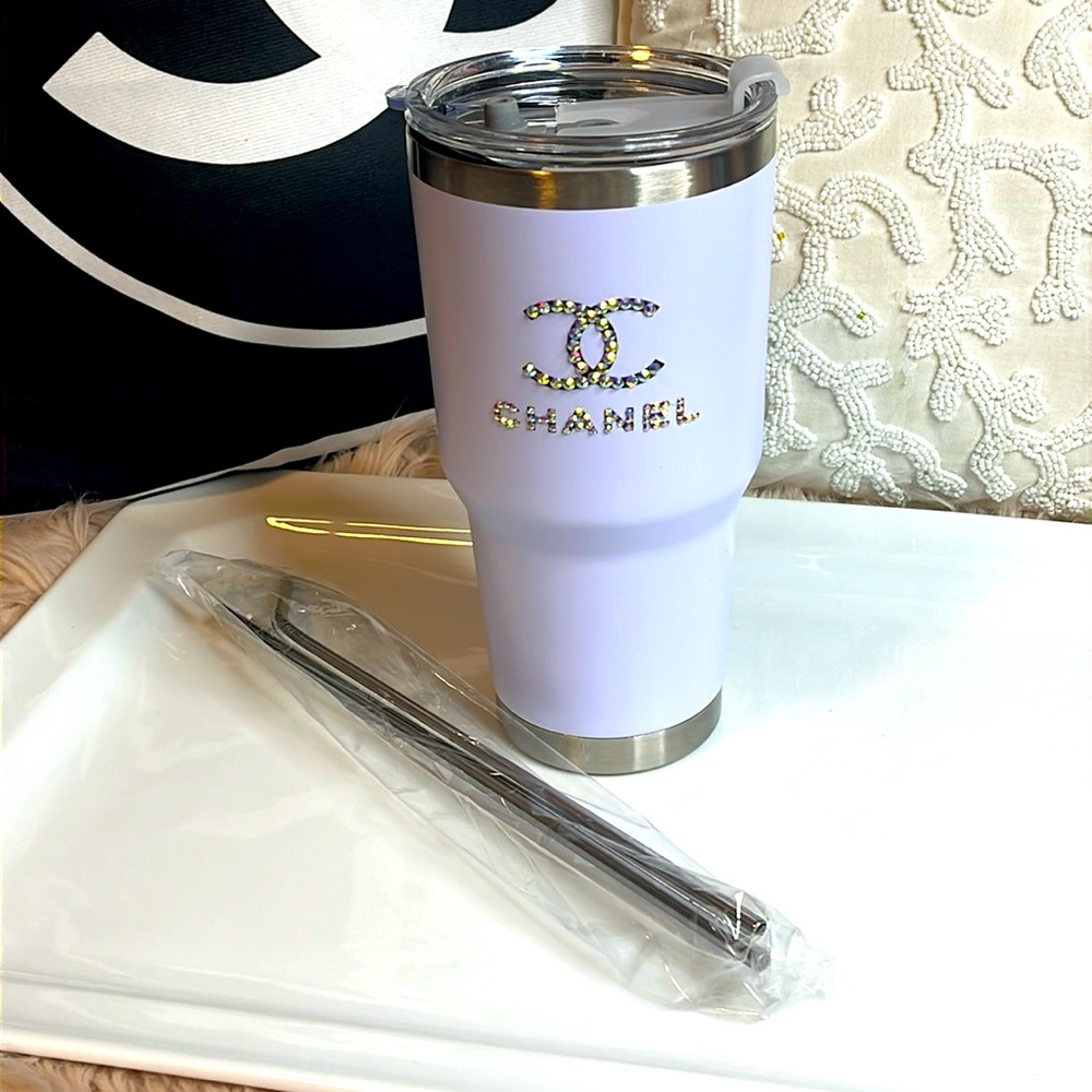 THERMAL CUP W/STRAWS